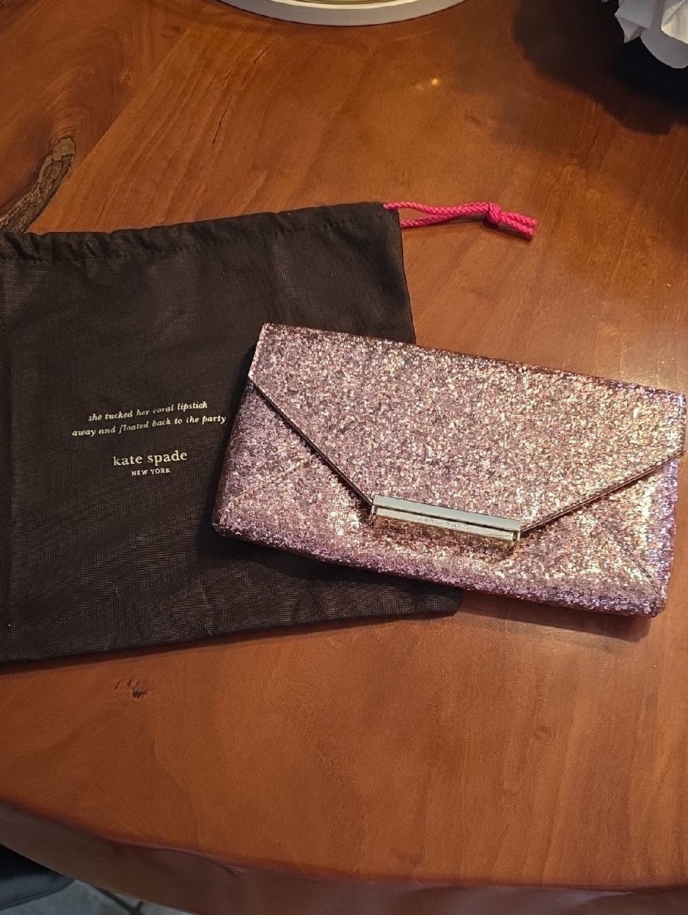Kate Spade Glitter Envelope Clutch